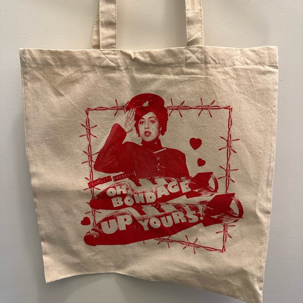 X-ray Spex Oh Bondage Up Yours Poly Styrene Canvas Tote Rare Unique Limited Run